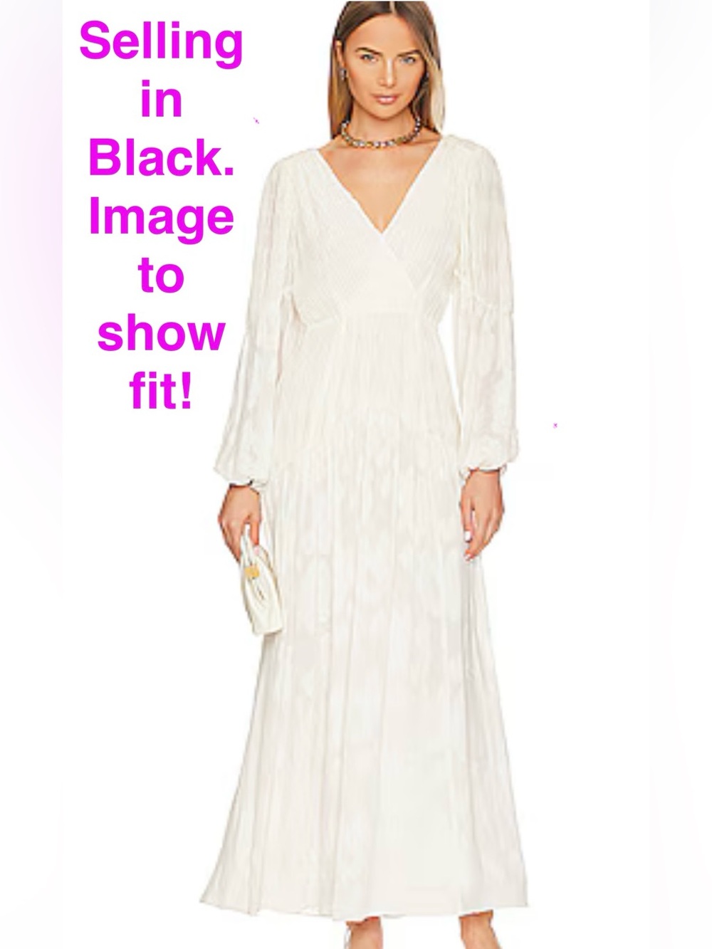 🆕#279~LoveShackFancy Lexia Black Sheer Long Sleeve Maxi Dress,size XS - Picture 6 of 8